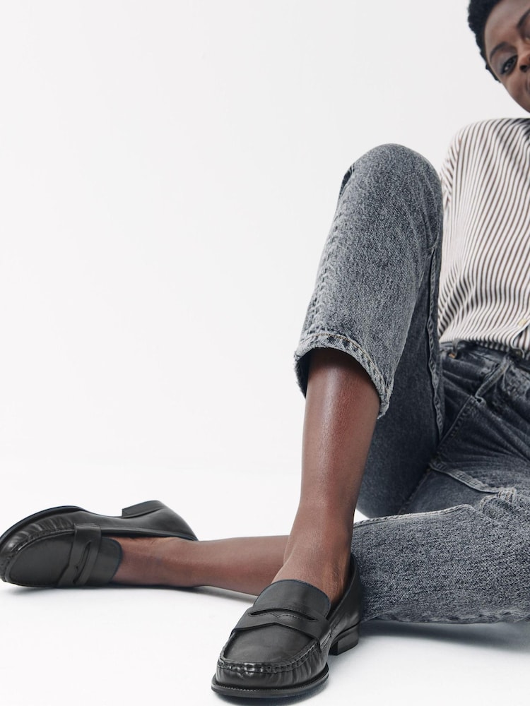 Black Forever Comfort® Moccasin Loafers - Image 1 of 5