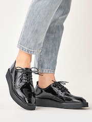 črna - Mokasini s polno peto in vezalkami Forever Comfort® - Slika 1 iz 8