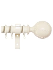 Laura Ashley Cream 28mm Metal Curtain Pole With Swirl Finial - Image 3 of 4