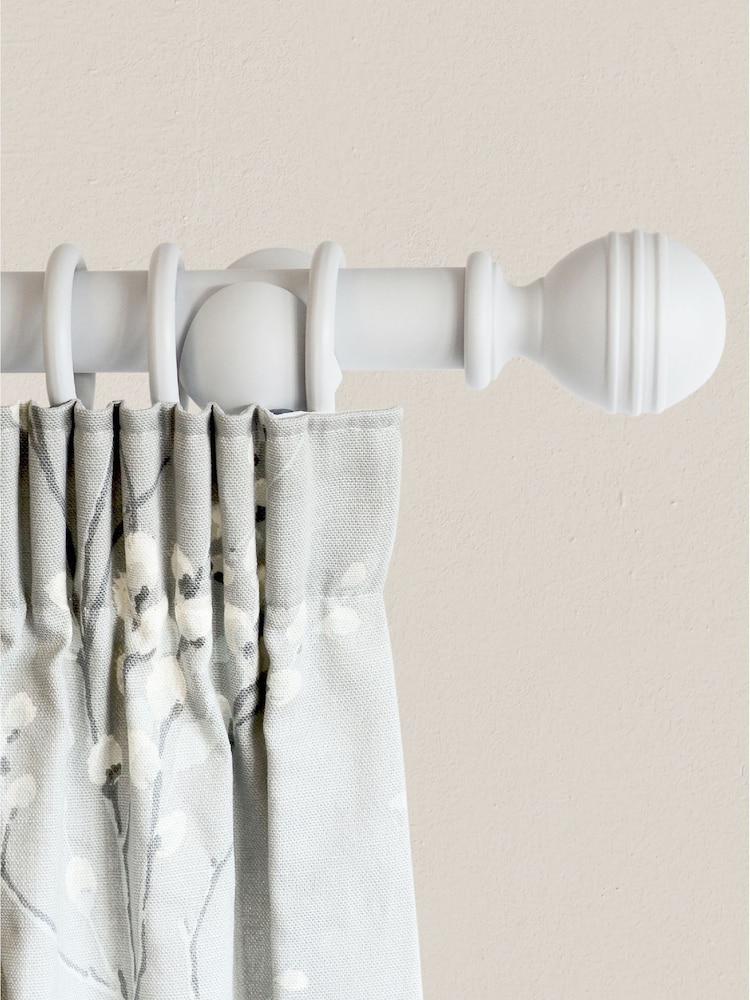 Laura Ashley Pale Dove Grey Haywood Curtain Pole - Image 1 of 4