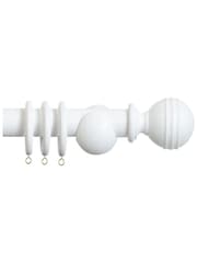 Laura Ashley Cotton White Haywood Curtain Pole - Image 2 of 4