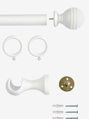Laura Ashley Cotton White Haywood Curtain Pole - Image 3 of 4