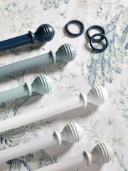 Laura Ashley Cotton White Haywood Curtain Pole - Image 4 of 4