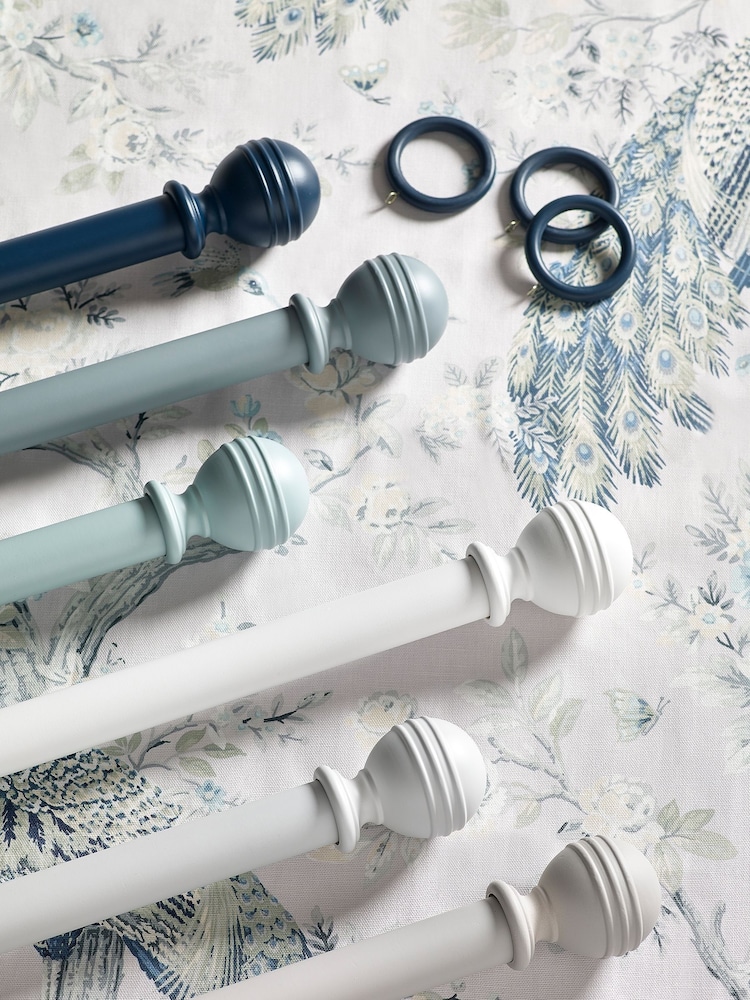 Laura Ashley Cotton White Haywood Curtain Pole - Image 4 of 4