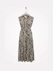 Sonder Studio Cream Zebra Print Midi Dress - Image 3 of 5