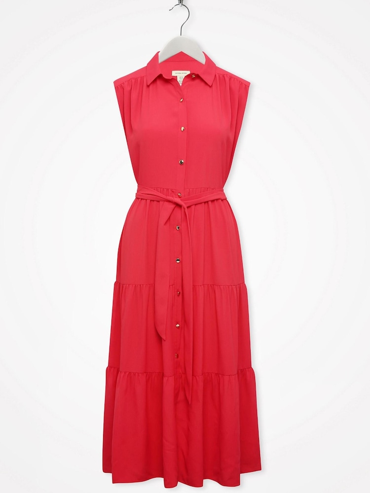 Sonder Studio Pink Midi Shirt Dress - Image 2 of 4