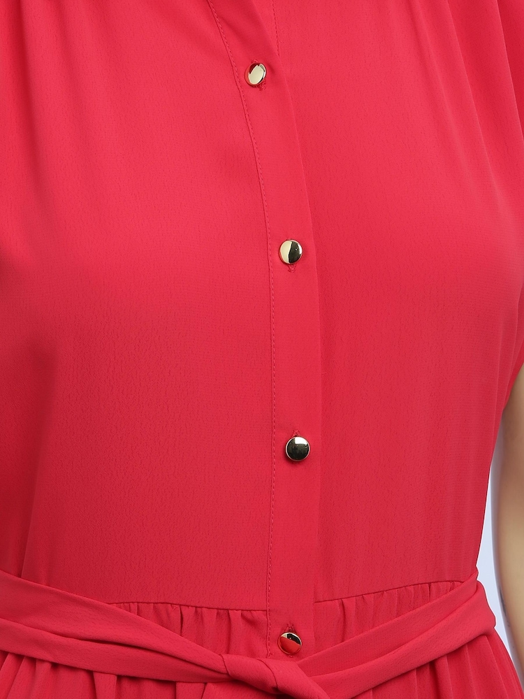 Sonder Studio Pink Midi Shirt Dress - Image 4 of 4