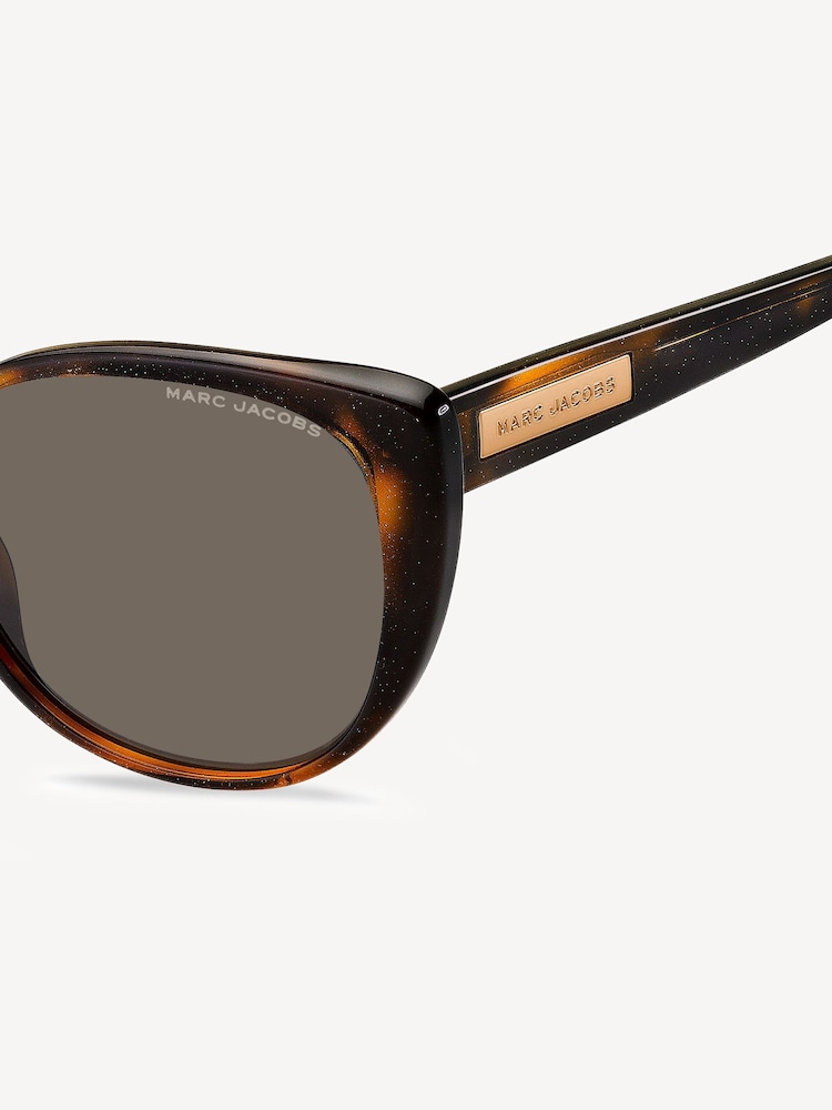 Marc Jacobs Tortoiseshell Brown Tortoiseshell Cat-Eye Sunglasses - Image 3 of 3