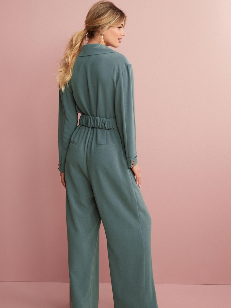 Grey Trench Jumpsuit - Image 4 of 5