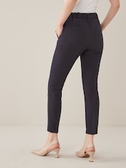 Navy Blue Tailored Elasticated Back Skinny Leg Trousers - Image 2 of 5