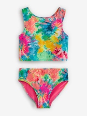Multi Bright Tie Dye Bikini (3-16yrs) - Image 3 of 5
