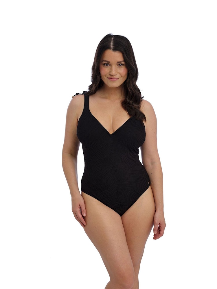 Fantasie Black Plunge Ottawa Underwire Twist Front Swimsuit - Image 1 of 4