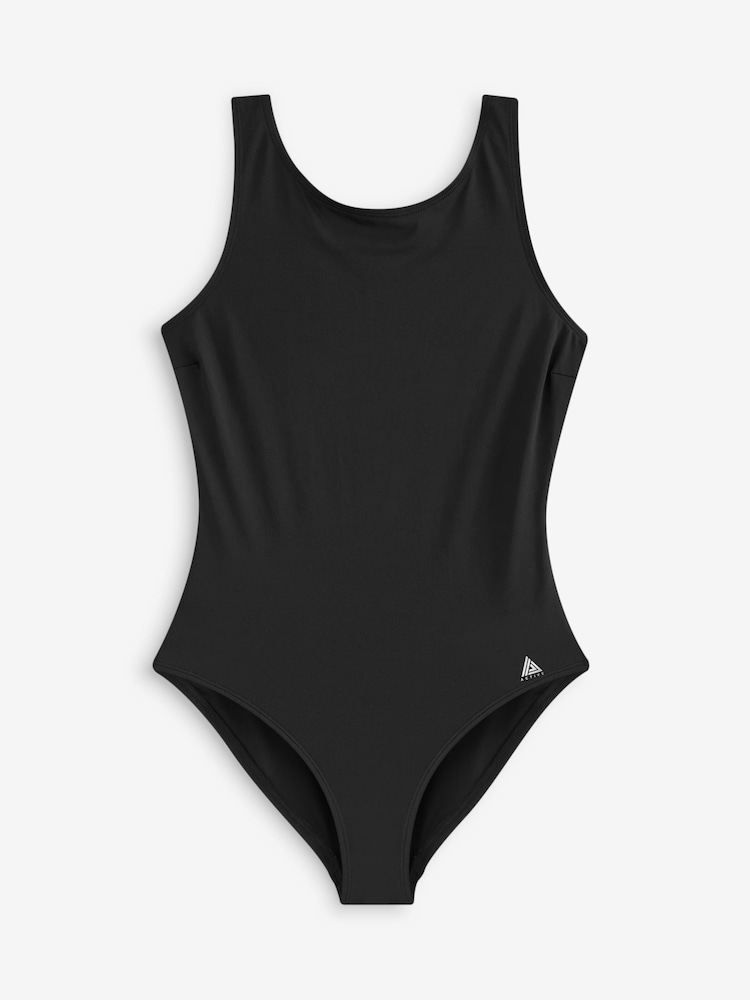 Black Essential High Neck Shaping Swimsuit - Image 5 of 6