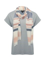 Spirit Blue Two-in-One Scarf Stripe Top - Image 2 of 5