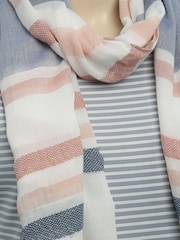 Spirit Blue Two-in-One Scarf Stripe Top - Image 5 of 5