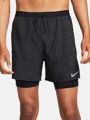 Nike Black Dri-Fit Stride 5 Inch 2-in-1 Running Shorts - Image 3 of 5