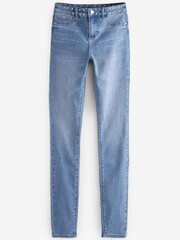 Mid Blue Stud Waistband Next Power Stretch Denim Leggings - Image 5 of 5