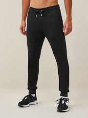 Black Regular Fit Cotton Blend Cuffed Joggers - Image 1 of 6