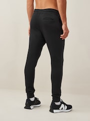 Black Regular Fit Cotton Blend Cuffed Joggers - Image 2 of 6