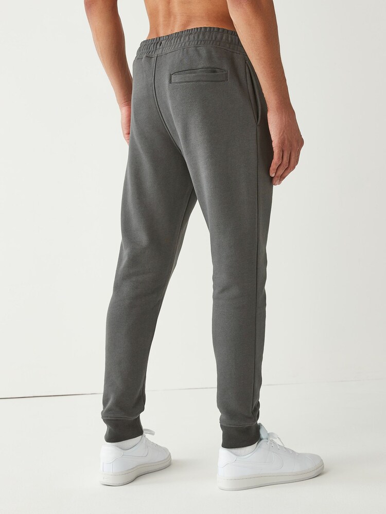 Slate Grey Regular Fit Cotton Blend Cuffed Joggers - Image 2 of 4 Slate Grey Regular Fit Cotton Blend Cuffed Joggers - Image 2 of 4