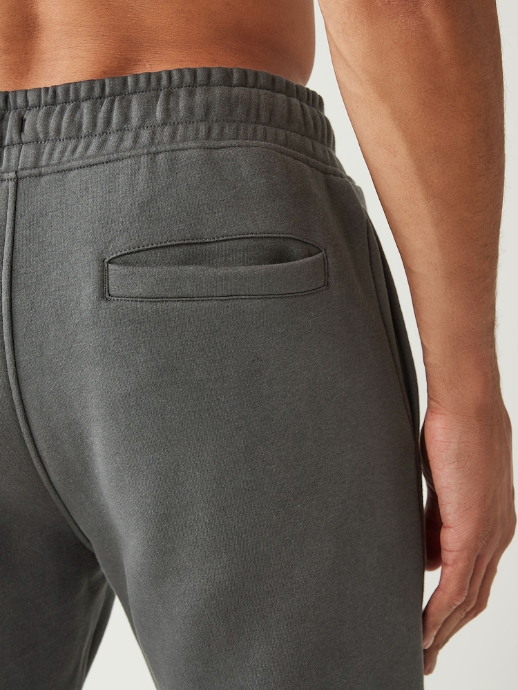 Slate Grey Regular Fit Cotton Blend Cuffed Joggers - Image 4 of 4