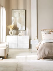 Natural Waffle Duvet Cover And Pillowcase Set - Image 1 of 1