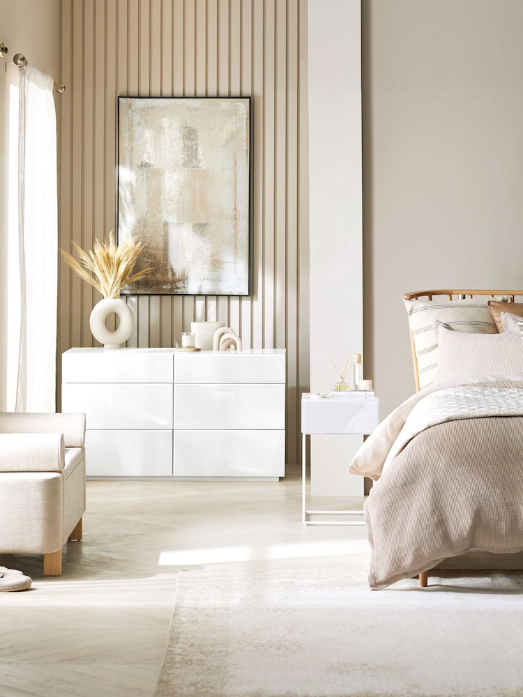 Natural Waffle Duvet Cover And Pillowcase Set - Image 1 of 1