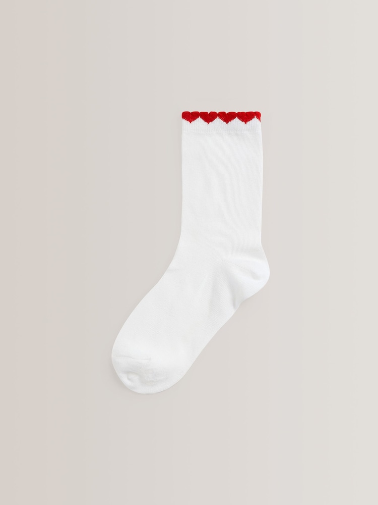 Rouge - 5 Chaussettes d’école de vichy en coton Lot - Image 5 of 7