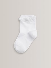 Weiß - Gerüschte Socken mit hohem Baumwollanteil, 5er-Pack - Bild 2 von 2