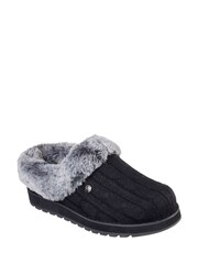 Skechers Black Keepsakes Ice Angel Womens Wide Fit Slippers - Image 3 of 5