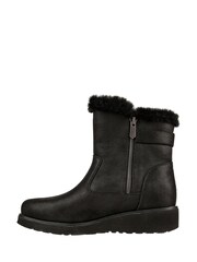 Skechers Black Keepsakes Wedge Comfy Winter Womens Boots - Image 2 of 5