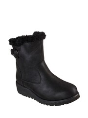 Skechers Black Keepsakes Wedge Comfy Winter Womens Boots - Image 3 of 5