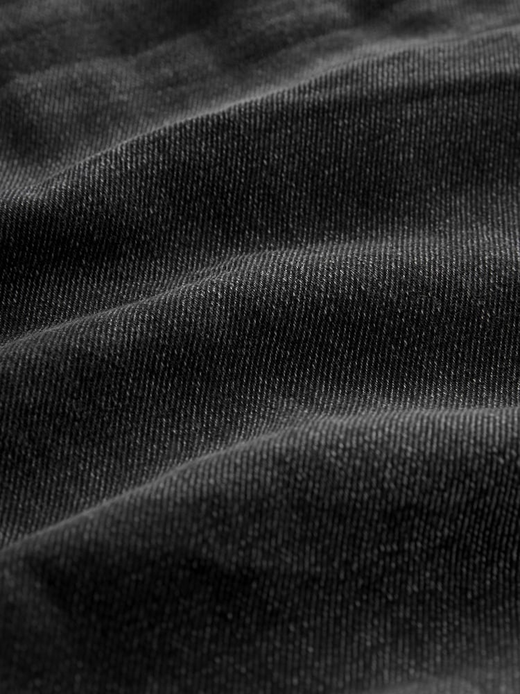 Black Washed Straight Fit 100% Cotton Authentic Jeans - Image 11 of 11