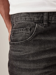 Black Washed Straight Fit 100% Cotton Authentic Jeans - Image 5 of 11