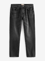 Black Washed Straight Fit 100% Cotton Authentic Jeans - Image 7 of 11