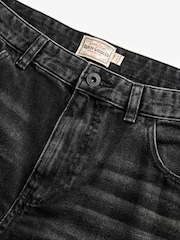Black Washed Straight Fit 100% Cotton Authentic Jeans - Image 8 of 11