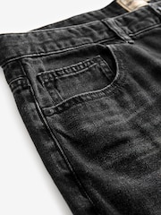Black Washed Straight Fit 100% Cotton Authentic Jeans - Image 9 of 11