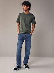 Blue Straight Fit Comfort Stretch Jeans - Image 2 of 11