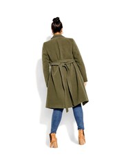 City Chic Green Sassy Military Coat - Image 2 of 3