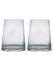 The DRH Collection Set of 2 Clear Clear Empire Double Old Fashioned Tumblers - Image 2 of 5
