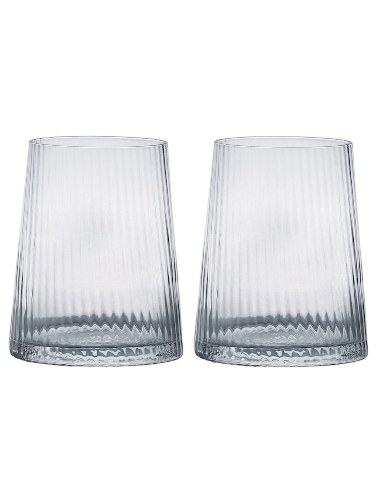 The DRH Collection Set of 2 Clear Clear Empire Double Old Fashioned Tumblers - Image 2 of 5 The DRH Collection Set of 2 Clear Clear Empire Double Old Fashioned Tumblers - Image 2 of 5