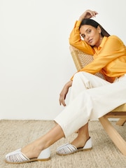 White Forever Comfort® Leather 2 Part Woven Shoes - Image 3 of 7