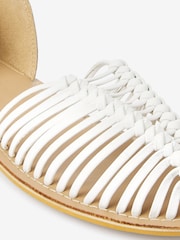 White Forever Comfort® Leather 2 Part Woven Shoes - Image 7 of 7
