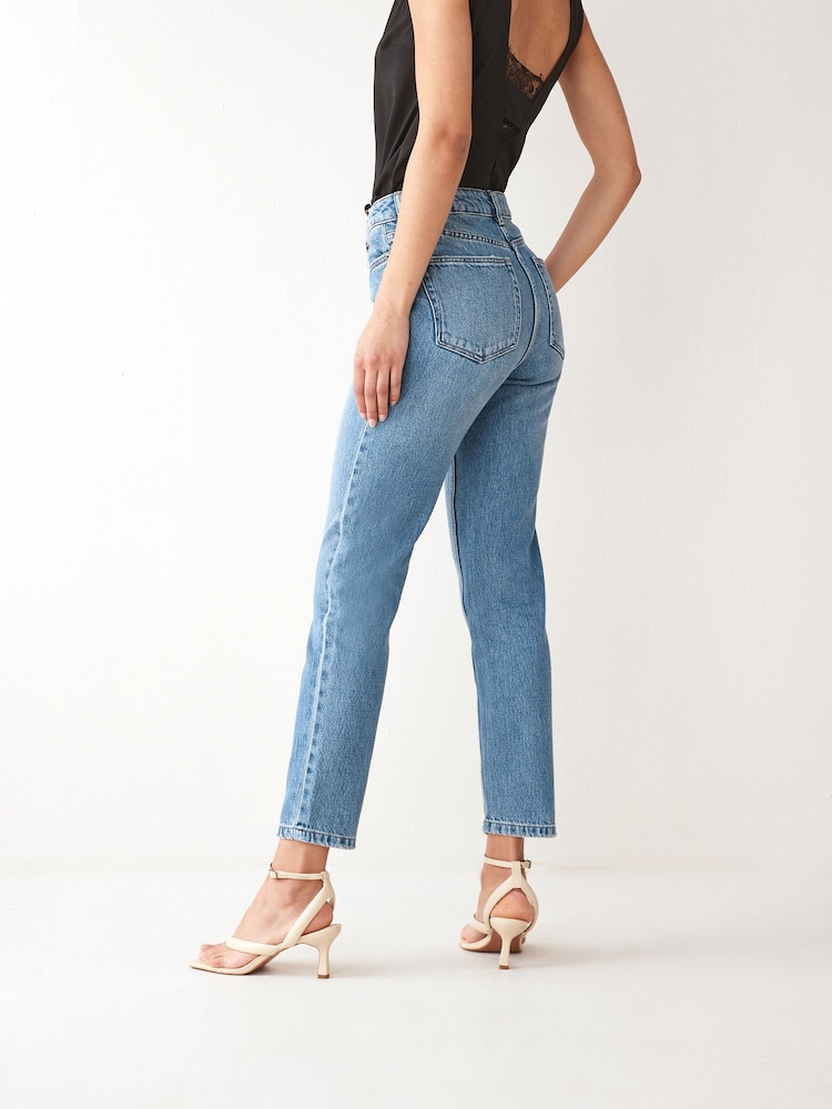 Mid Blue Mom Jeans - Image 3 of 6