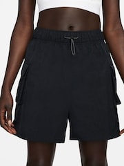 Nike Black Sportswear Essential Woven High-Rise Shorts - Image 2 of 5