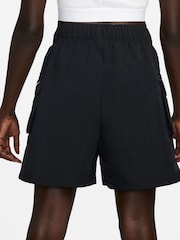 Nike Black Sportswear Essential Woven High-Rise Shorts - Image 3 of 5