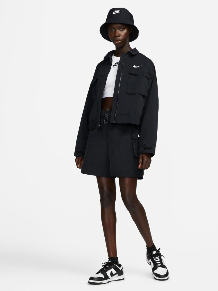 Nike Black Sportswear Essential Woven High-Rise Shorts - Image 5 of 5