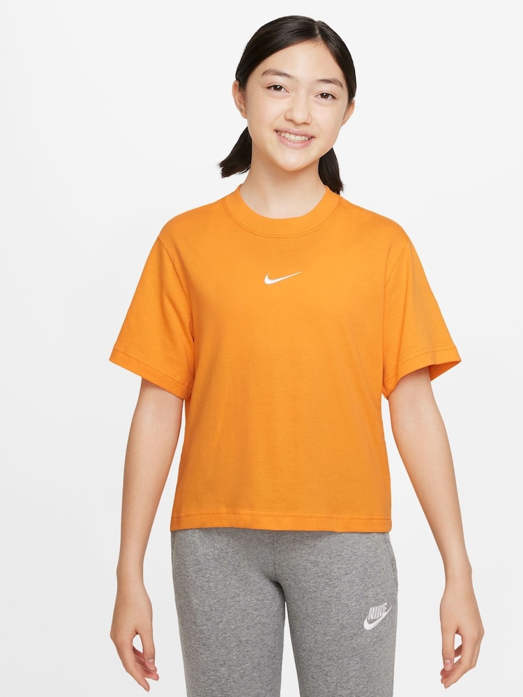 Nike Orange Oversized Essentials Boxy T-Shirt - Image 1 of 3