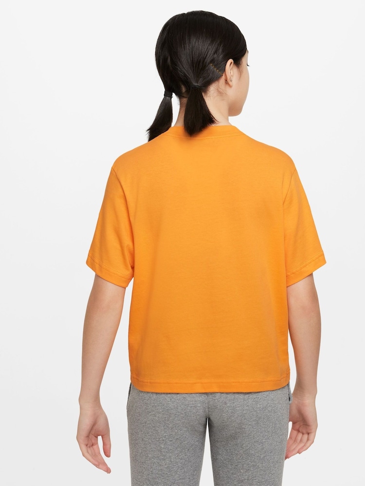 Nike Orange Oversized Essentials Boxy T-Shirt - Image 2 of 3