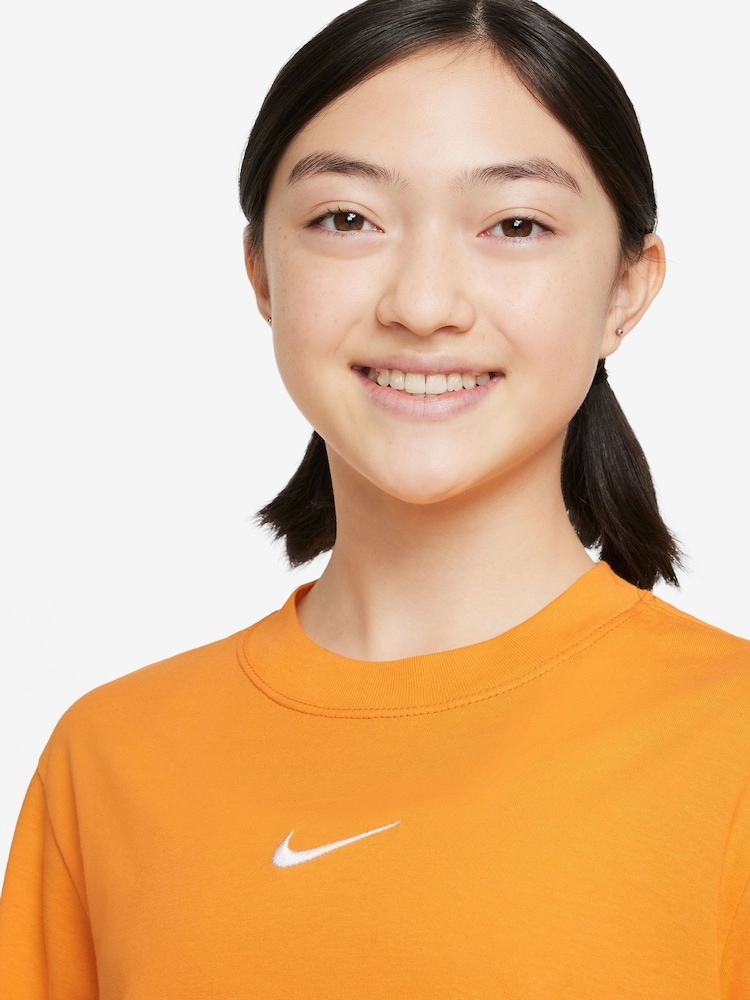 Nike Orange Oversized Essentials Boxy T-Shirt - Image 3 of 3